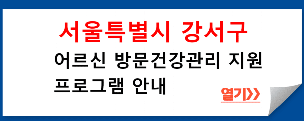 서울특별시 강서구 어르신 방문건강관리 지원 프로그램 안내