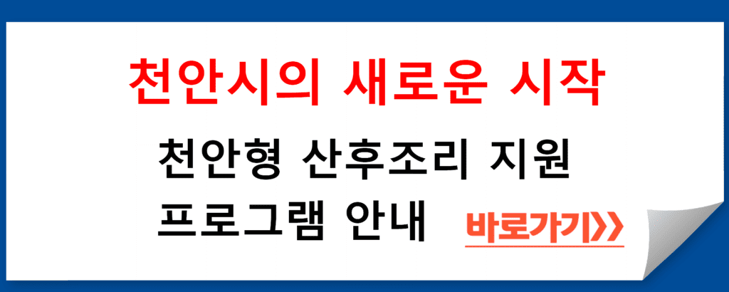 천안형 산후조리 지원
