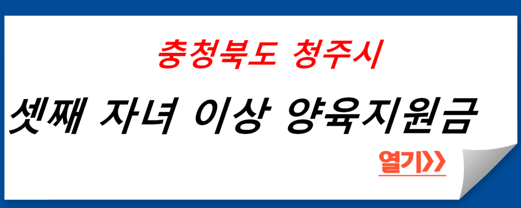 셋째 자녀 이상 양육지원금 지원 프로그램