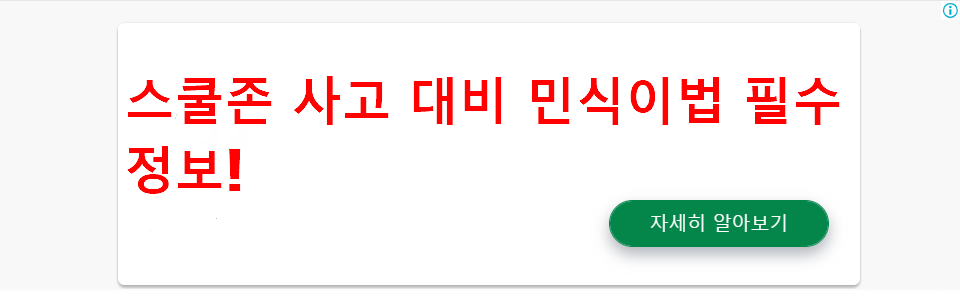 스쿨존 사고 대비 민식이법 필수 정보!