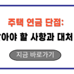 주택 연금 단점: 꼭 알아야 할 사항과 대처 방법